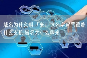 域名为什么叫「米」这名字背后藏着什么玄机|域名为什么叫米